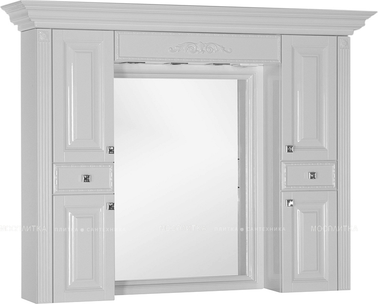 Зеркальный шкаф Aquanet Кастильо 160 белый - изображение 2