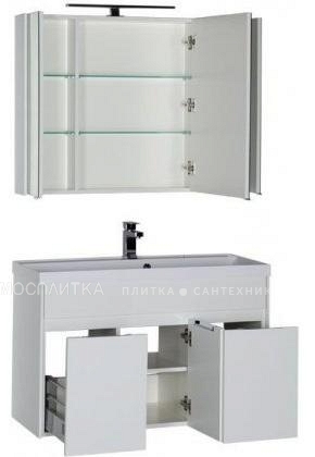 Комплект мебели для ванной Aquanet Латина 100 белый - изображение 4