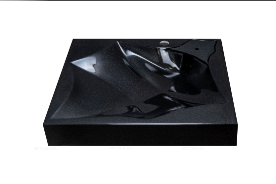 Раковина Stella Polar Элиза 60 см SP-00001371 черный металлик - 2 изображение