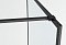 Душевая перегородка 100 см Abber Immer Offen AG60100B стекло прозрачное, профиль черный - 4 изображение