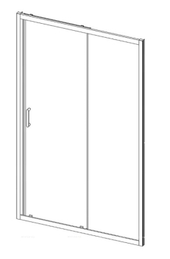 Душевая дверь Vincea Alpha 120 см хром, стекло текстурное, VDS-3AL120MT - 9 изображение