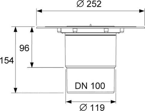 Сифон TECE Drainpoint S DN 100 «вертикальный» - 2 изображение