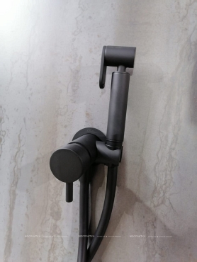 Гигиенический душ Boheme Uno 467-B со смесителем, черный матовый - 2 изображение