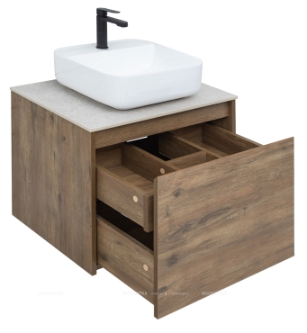 Комплект мебели для ванны Aquanet Nova Lite 60 см 249511, 1 ящик, коричневый - 10 изображение