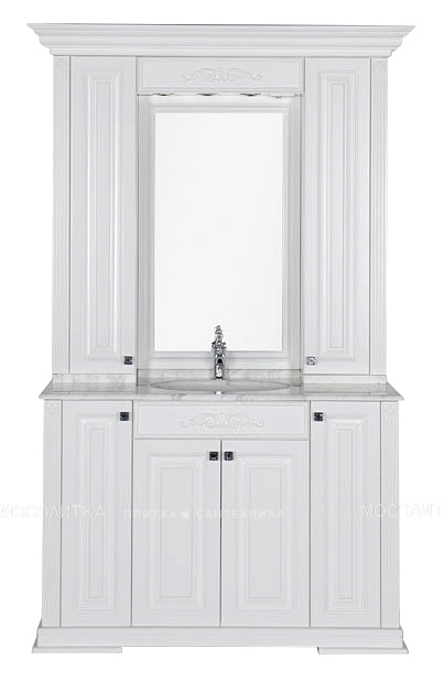 Зеркальный шкаф Aquanet Кастильо 120 белый - изображение 4