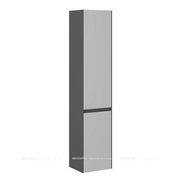 Пенал Briz Бари левый 35 см, белый матовый/графит - 2 изображение