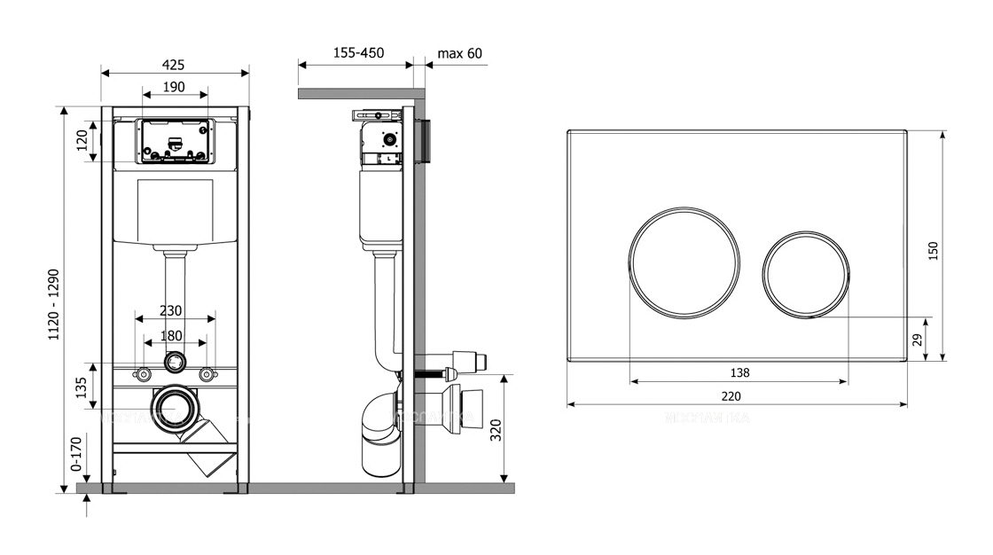 Комплект инсталляции для подвесного унитаза 4 в 1 Lavinia Boho Relfix, 77020023 - изображение 8
