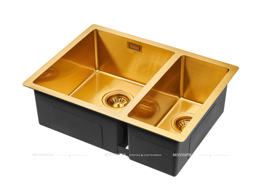 Мойка кухонная Paulmark Annex PM545944-BGL брашированное золото - 2 изображение