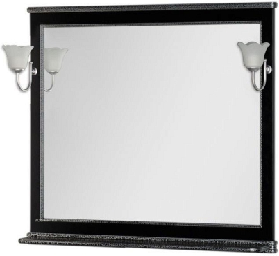 Зеркало Aquanet Валенса 110 00180296 черный краколет / серебро - 3 изображение