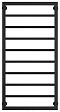 Полотенцесушитель водяной Сунержа Канцлер 100х50 см 31-0254-1050 матовый черный - 2 изображение