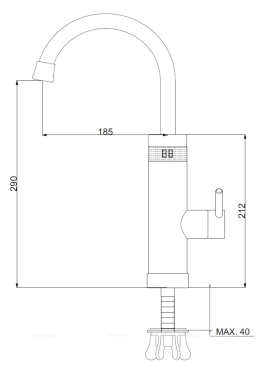 Кран-водонагреватель проточного типа для кухонной мойки РМС РМС-ЭЛ05 белый - 5 изображение