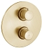 Термостатический смеситель для душа Paffoni Light LIQ019HGSP золото медовое брашированное, на 3 потребителя
