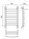 Полотенцесушитель водяной Aquanerzh лесенка дуга групповая с полкой 70x50 - 2 изображение