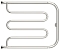 Полотенцесушитель водяной Сунержа Лира с полкой 50х65 см 00-4012-5065 без покрытия - изображение 2