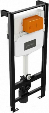 Комплект подвесной безободковый унитаз Jacob Delafon Rodin+ E21748RU-00 с сиденьем микролифт + система инсталляции с кнопкой черной - 4 изображение