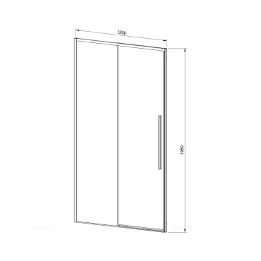 Душевая дверь Vincea Slim-N 120, хром, стекло прозрачное VDS-4SN120CL - 4 изображение