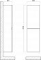 Шкаф-пенал Art&Max Platino 40 см AM-Platino-1500-2A-SO-GM серый матовый - 3 изображение