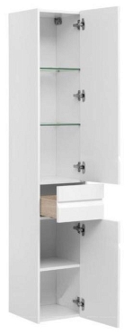 Шкаф-пенал для ванной Aquanet Палермо 35 белый - 3 изображение