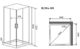 Душевая кабина Timo Ilma-101 100x100 см Premium