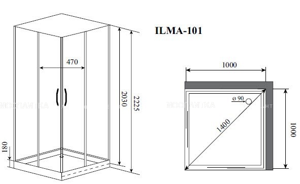 Душевая кабина Timo Ilma-101 100x100 см Premium - изображение 2
