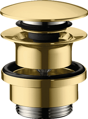 Донный клапан Hansgrohe 50100990 для раковины Push-Open, полированное золото