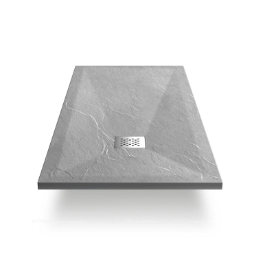 Душевой поддон из искусственного камня Vincea VST-4SR9010G, 1000*900*25, серый - 3 изображение