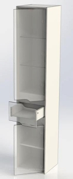 Шкаф-пенал Aquanet Модена 35 R белый - 6 изображение