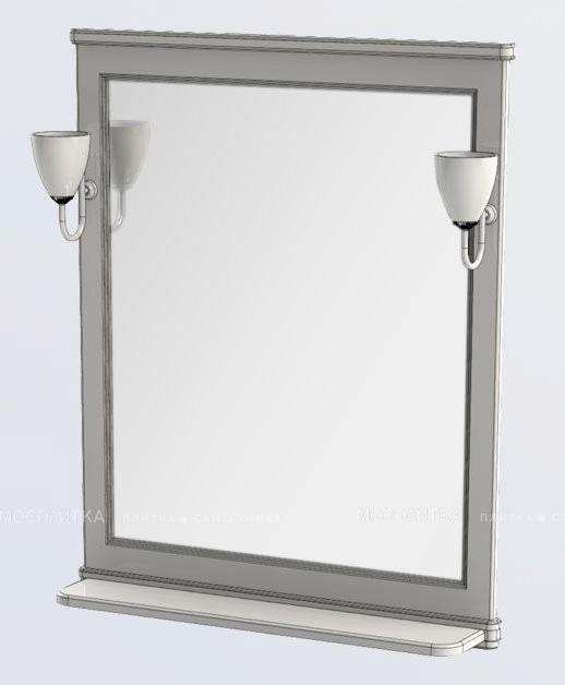 Зеркало Aquanet Валенса 70 белый краколет, золото - изображение 2