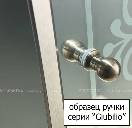 Душевой уголок Cezares Giubileo-R2-90 стекло с узором золото - изображение 3