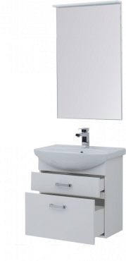 Комплект мебели для ванной Aquanet Ирис 65 2 ящика - 4 изображение