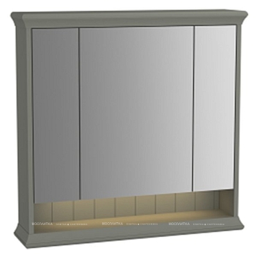 Зеркальный шкаф Vitra Valarte 62232 80 см, с LED подсветкой, цвет - серый матовый