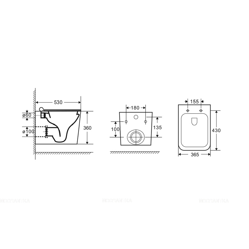 Унитаз подвесной безободковый Azario Mona AZ-0057 с крышкой-сиденьем микролифт, белый - изображение 2