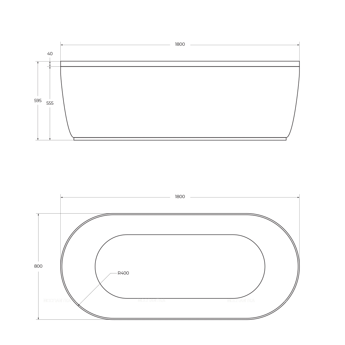 Фронтальная панель 180 см Cezares Metauro METAURO-Central-180-SCR-W37 белая - изображение 2