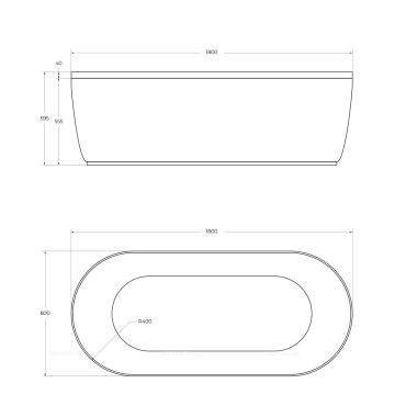 Фронтальная панель 180 см Cezares Metauro METAURO-Central-180-SCR-W37 белая - 2 изображение