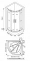 Душевой уголок GOOD DOOR Galaxy R-TD-100-C-B - изображение 3