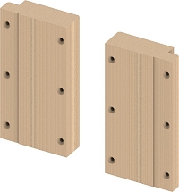Комплект деревянных пластин TECE Profil для крепления поручней безопасности, 9042008