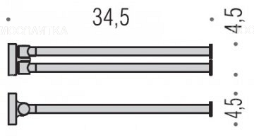 Двойной полотенцедержатель Colombo PLUS W4913 - изображение 2