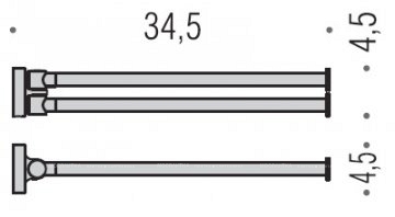 Двойной полотенцедержатель Colombo PLUS W4913 - 2 изображение