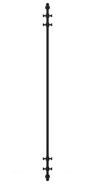 Полотенцесушитель водяной Сунержа Хорда 180х19,5 см 31-4124-1800 матовый черный - 2 изображение