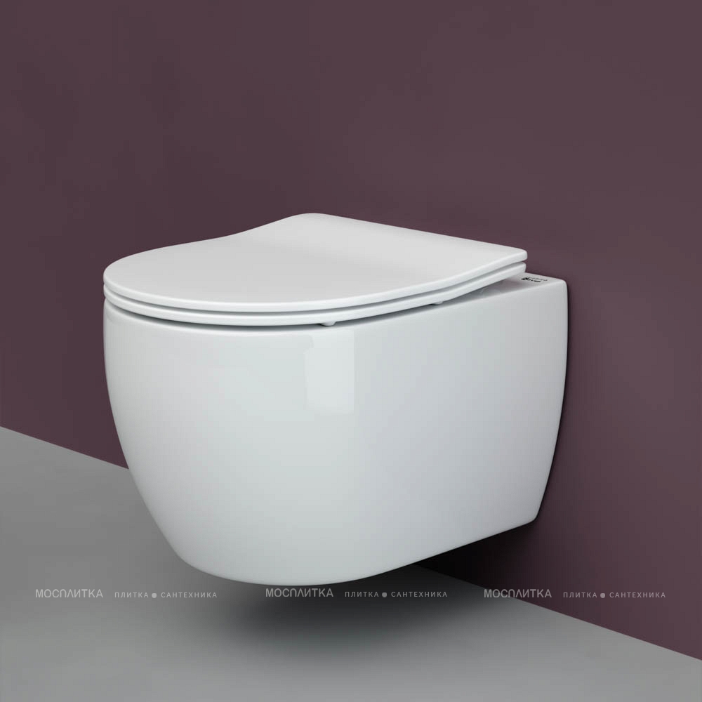 Комплект подвесной безободковый унитаз Ceramica Nova Play Rimless CN3001 с микролифтом + система инсталляции Envision CN1001M с кнопкой смыва Round хром матовый и шумоизоляционной панелью - изображение 4