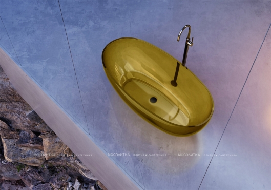 Ванна из полиэфирной смолы 170х75 Abber Kristall AT9703Amber желтая - 5 изображение