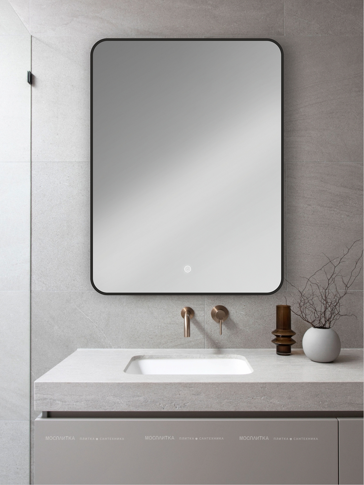 Зеркало Orange Black 50 см BL-50ZE с LED подсветкой - изображение 3