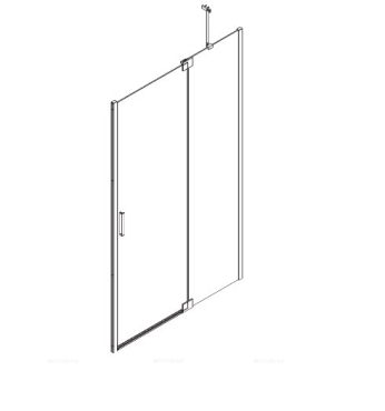 Душевой уголок Creto Tenta стекло прозрачное профиль черный 90х90 см, 123-WTW-90-C-B-8 + 123-SP-900-C-B-8 - 3 изображение