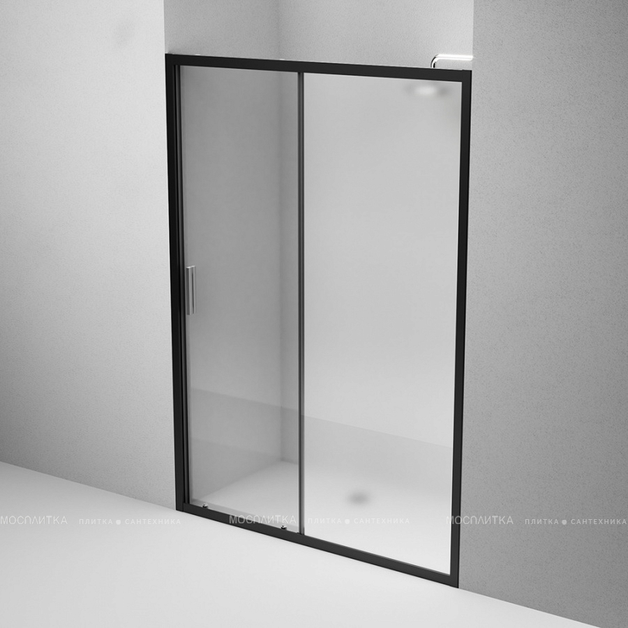 Душевая дверь Am.Pm Gem 140 см W90G-140-1-195BM стекло прозрачное / матовое, профиль черный - изображение 5