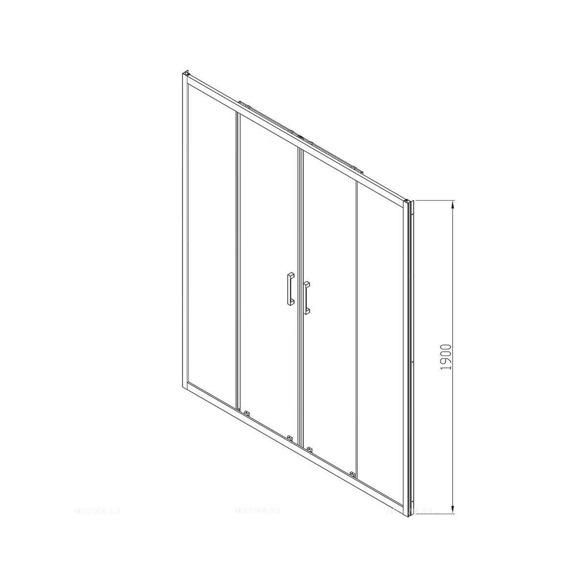 Душевая дверь Vincea Alpha VDS-3AL2170MT, 1700, хром, стекло текстурное - изображение 7