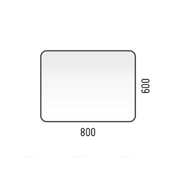Зеркало Corozo Альбано 80 см SD-00000803 с подсветкой и сенсорным выключателем, белый - 4 изображение