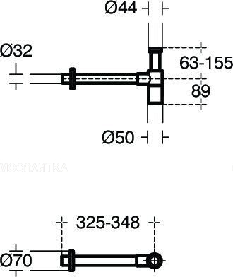 Сифон G1 1/4&quot; для раковины Ideal Standard T4441XG - изображение 2