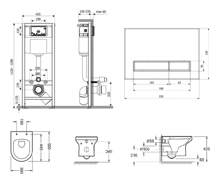Комплект подвесной безободковый унитаз Lavinia Boho Grance Hill Rimless, микролифт, 87561009 - 9 изображение