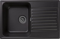 Кухонная мойка GranFest Quarz 73,6, прямоугольная, цвет черный