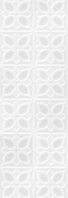 Керамическая плитка Meissen Плитка Lissabon рельеф квадраты белый 25х75